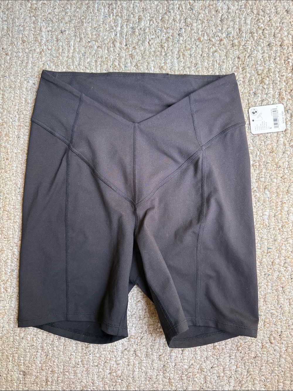 NWT FP Movement Free People Black High-Waist Bike Shorts Size Small